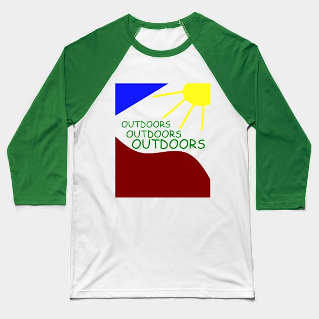 Adventures In The Outdoors Under The Sun Baseball T-Shirt by simonjgerber